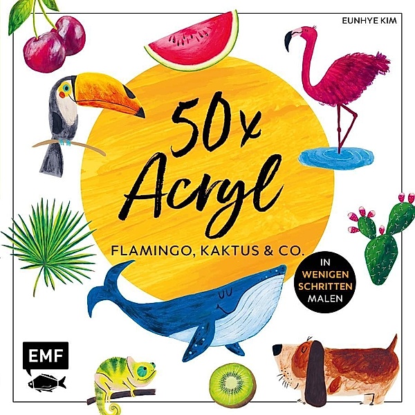 50 x Acryl - Flamingo, Kaktus und Co., Eunhye Kim
