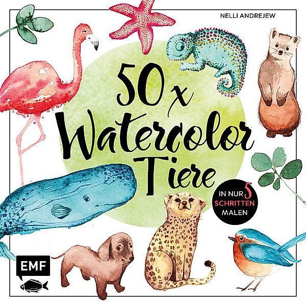 50 x Watercolor Tiere, Nelli Andrejew