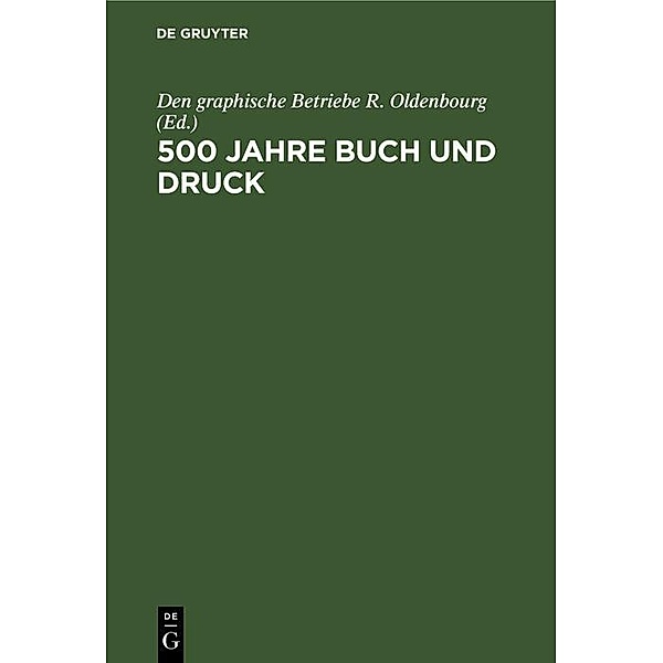 500 Jahre Buch und Druck / Jahrbuch des Dokumentationsarchivs des österreichischen Widerstandes