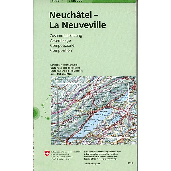 5024 Neuchâtel - La Neuveville, Bundesamt für Landestopografie swisstopo