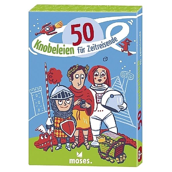 moses. Verlag 50er - 50 Knobeleien für Zeitreisende (Kinderspiel), Nicola Berger, Michael Reimann