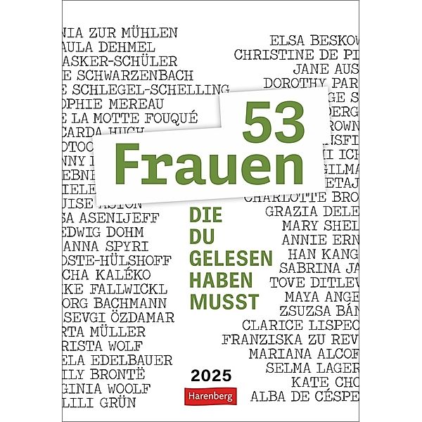 53 Frauen, die du gelesen haben musst Wochen-Kulturkalender 2025, Susanne Nadolny
