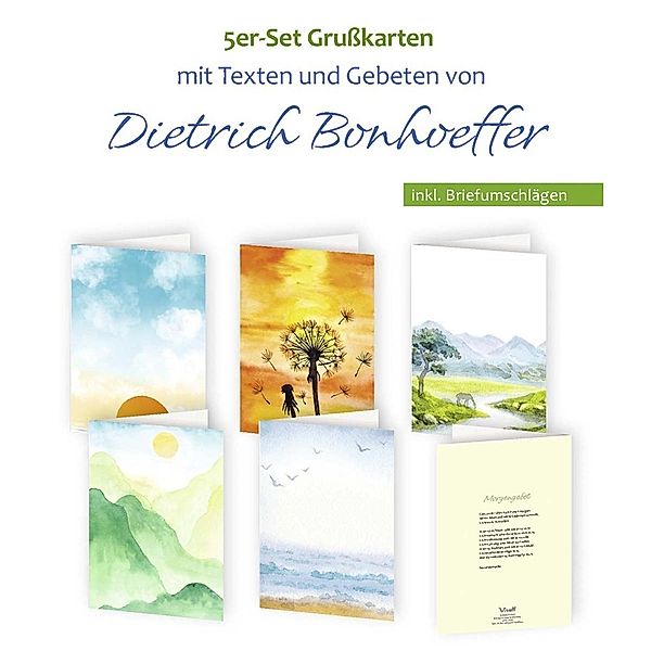 5er-Set Grusskarten »Dietrich Bonhoeffer«