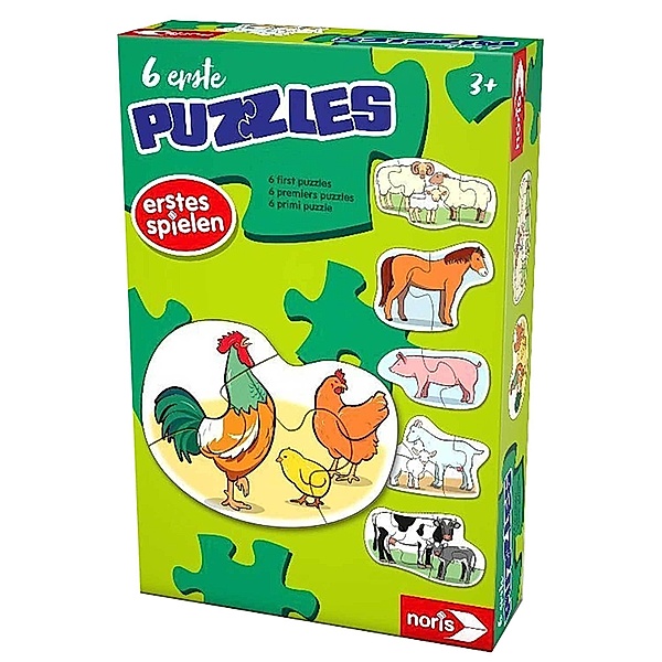 Simba Toys, Noris 6 erste Puzzles  Bauernhoftiere