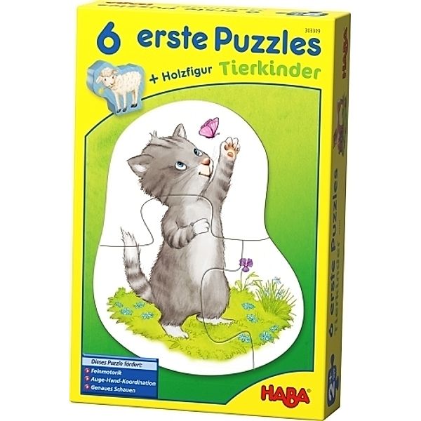 HABA 6 erste Puzzles – TIERKINDER mit 6 Puzzles