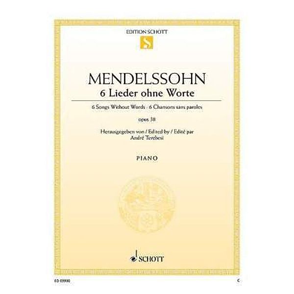 6 Lieder ohne Worte op.38, Klavier, 6 Lieder ohne Worte