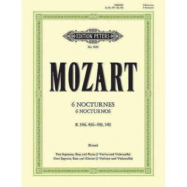 6 Notturni (Kanzonetten), Wolfgang Amadeus Mozart