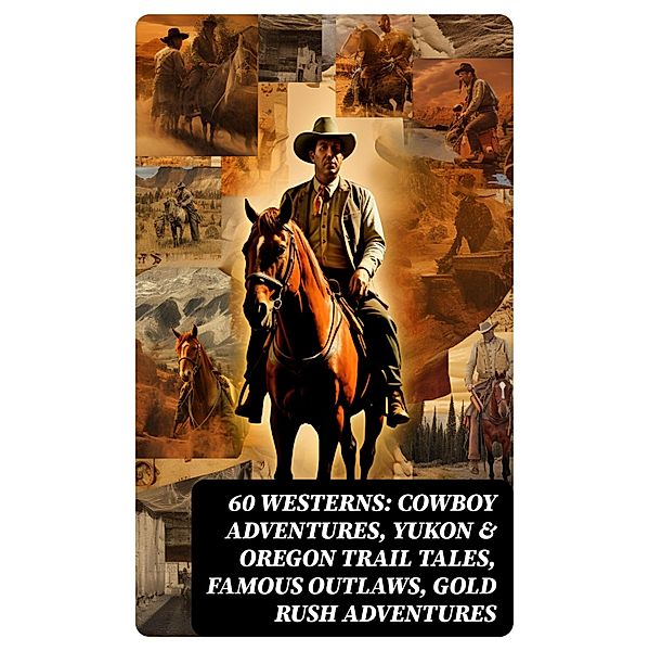 60 WESTERNS: Cowboy Adventures, Yukon & Oregon Trail Tales, Famous Outlaws, Gold Rush Adventures, Mark Twain, Will Lillibridge, Andy Adams, Bret Harte, Owen Wister, Washington Irving, Willa Cather, O. Henry, Grace Livingston Hill, Charles Alden Seltzer, Stephen Crane, James Fenimore Cooper, Dane Coolidge, Marah Ellis Ryan, Frederic Homer Balch, Frederic Remington, Robert W. Chambers, Forrestine C. Hooker, Frank H. Spearman, J. Allan Dunn, Robert E. Howard, R. M. Ballantyne, Max Brand, Charles Siringo, James Oliver Curwood, B. M. Bower, Zane Grey, Jackson Gregory, Jack London, Emerson Hough