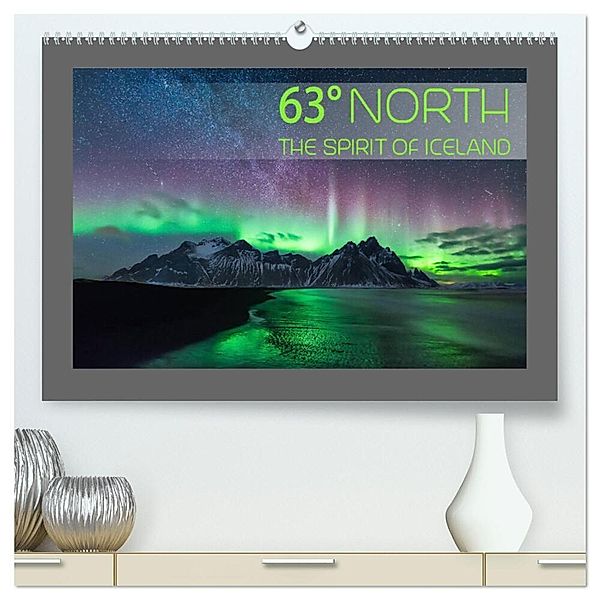 63° North - The spirit of Iceland (hochwertiger Premium Wandkalender 2024 DIN A2 quer), Kunstdruck in Hochglanz, Denis Feiner