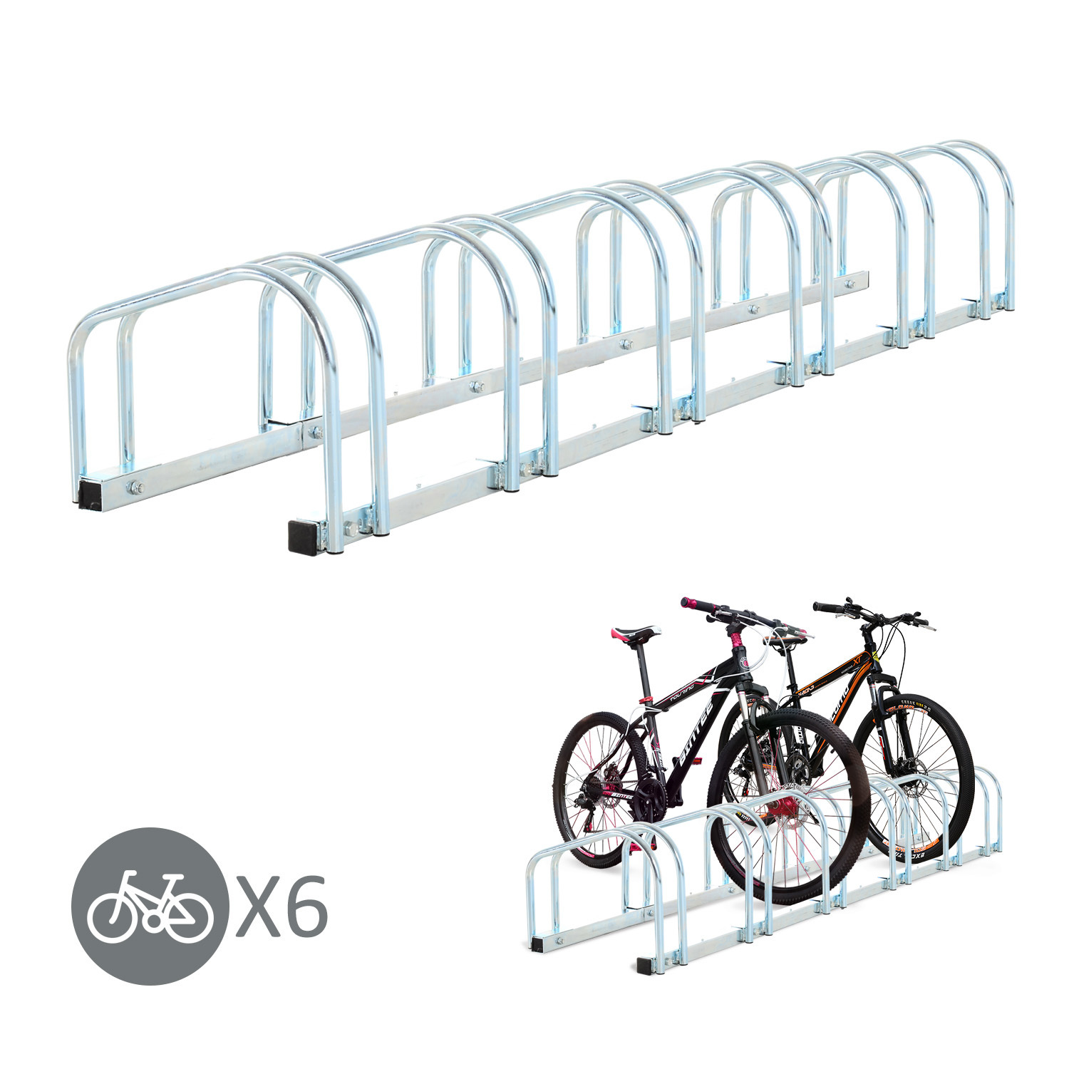 Fahrradständer Fahrrad Ständer Aufstellständer Radständer für 2 bis 6 Räder DHL