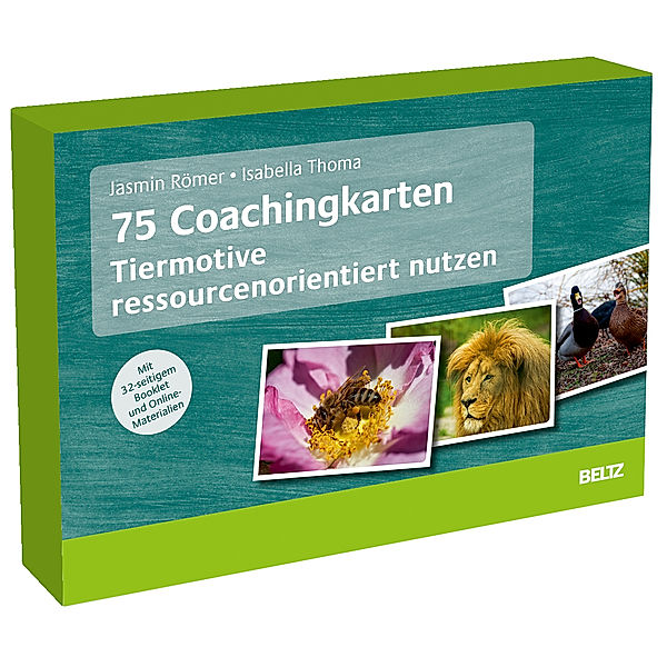 75 Coachingkarten Tiermotive ressourcenorientiert nutzen, Jasmin Römer, Isabella Thoma