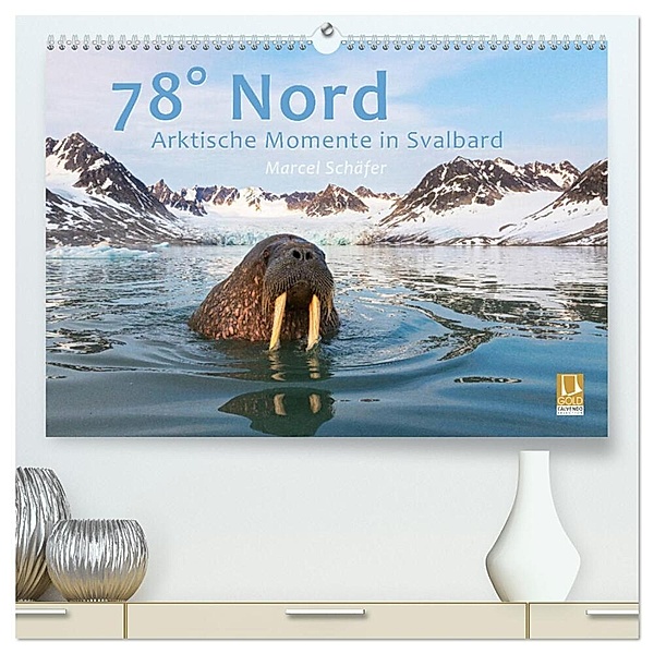 78° Nord - Arktische Momente in Svalbard (hochwertiger Premium Wandkalender 2024 DIN A2 quer), Kunstdruck in Hochglanz, Marcel Schäfer