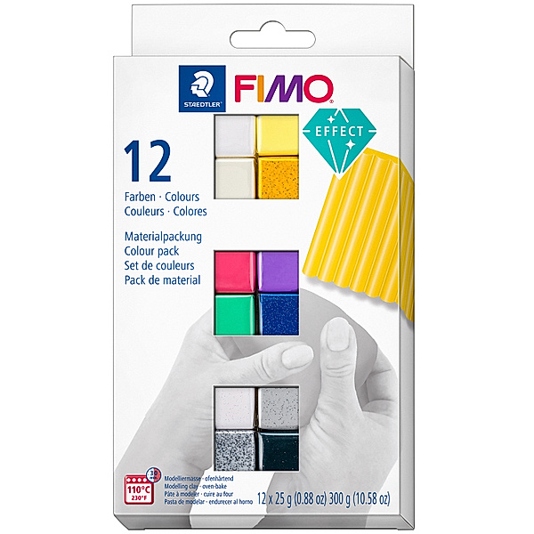 STAEDTLER 8013 C12-1 Modelliermasse FIMO® EFFECT mit 12 Farben