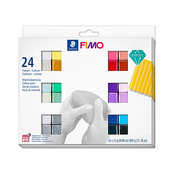 STAEDTLER 8013 C24-1 Modelliermasse FIMO® EFFECT mit 24 Farben