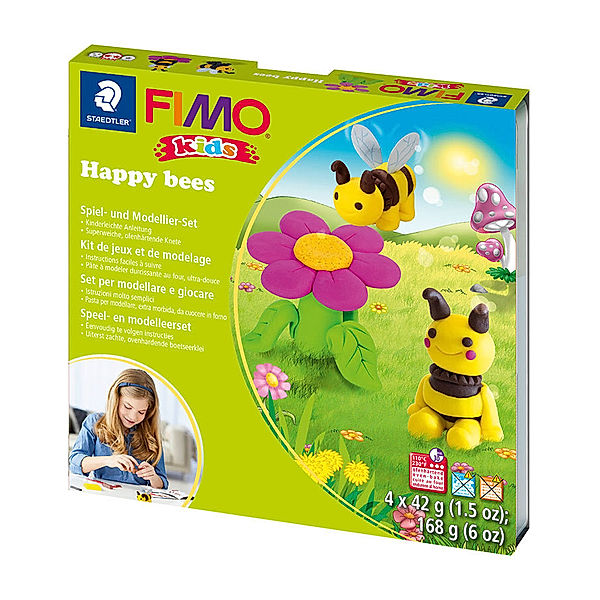STAEDTLER 8034 27 LY FIMO® kids form & play Set HAPPY BEES in bunt
