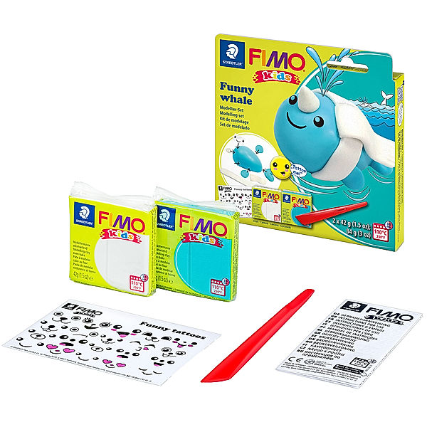 STAEDTLER 8035 21 Modellier-Set FIMO® kids WHALE 4-teilig