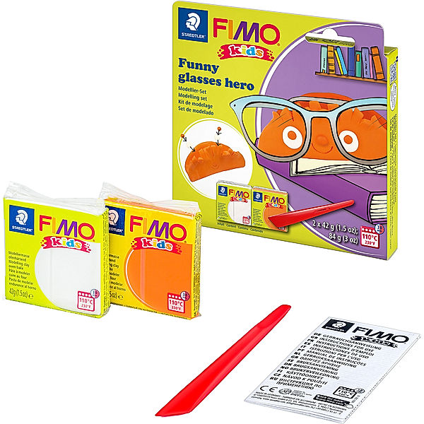 STAEDTLER 8035 22 Modellier-Set FIMO® kids GLASSES 3-teilig