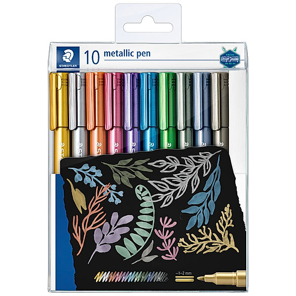 STAEDTLER 8323 TB10 Marker METALLIC PEN mit 10 Farben