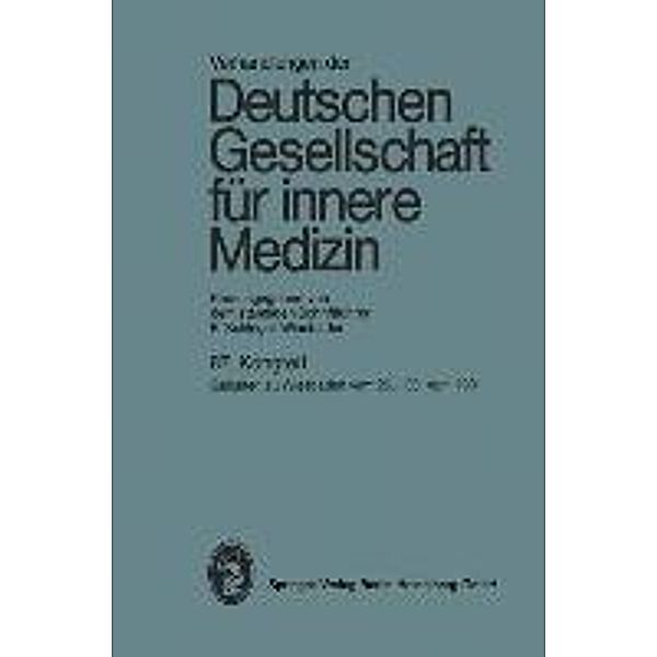 87. Kongreß / Verhandlungen der Deutschen Gesellschaft für Innere Medizin Bd.87, Bernhard Schlegel