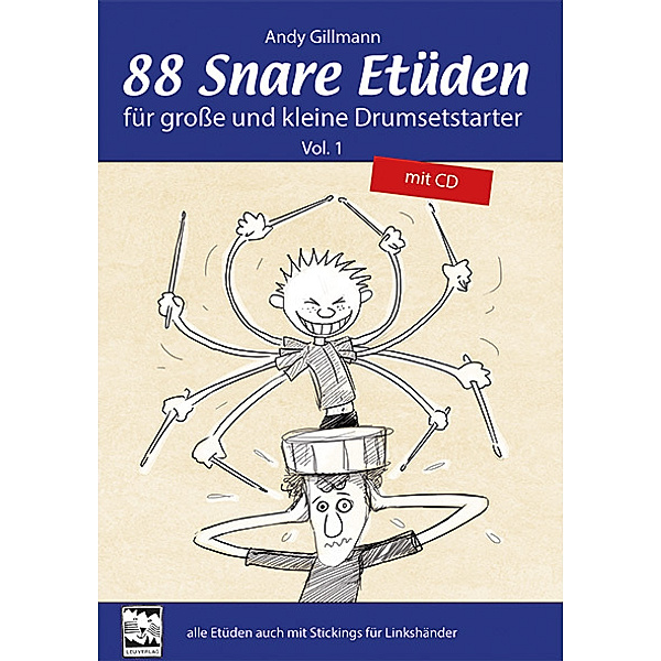 88 Snare Etüden für große und kleine Drumsetstarter, m. 1 Audio-CD, Andy Gillmann