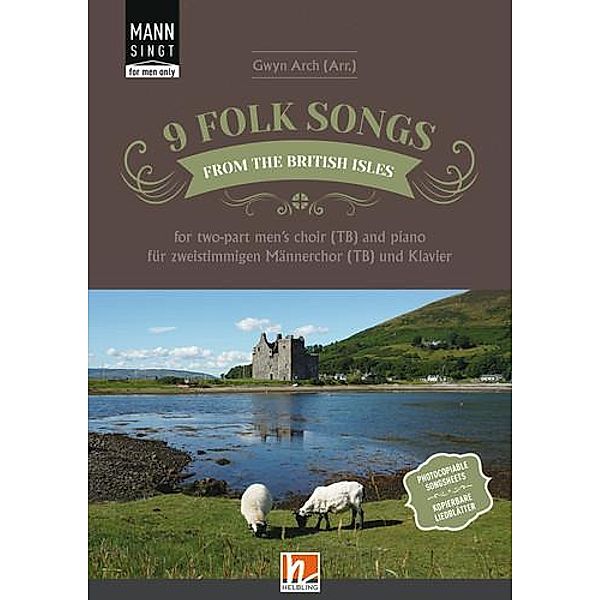 9 Folksongs from the British Isles (Mann singt) - Chorsammlung für zweistimmigen Männerchor (TB) und Klavier