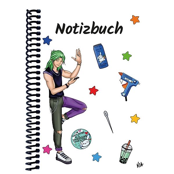 A 4 Notizbuch Manga Quinn, weiß, blanko