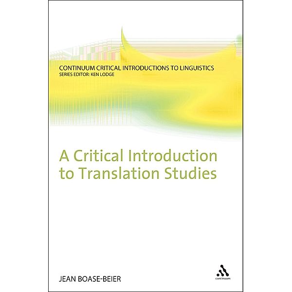 A Critical Introduction to Translation Studies, Jean Boase-Beier