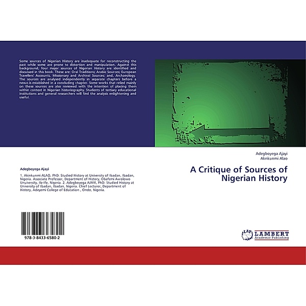 A Critique of Sources of Nigerian History, Adegboyega Ajayi, Aknkunmi Alao