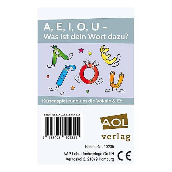 A, E, I, O, U - Was ist dein Wort dazu? (Kartenspiel), Ursula Renate Fischer