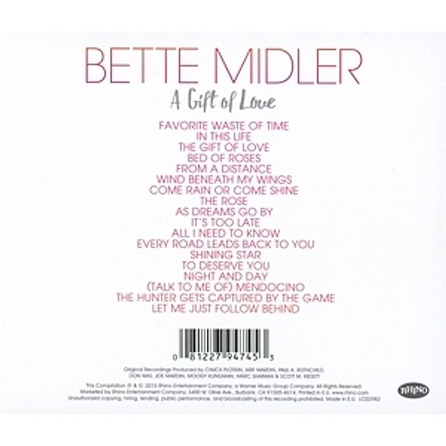 A Gift Of Love CD von Bette Midler bei Weltbild.de bestellen
