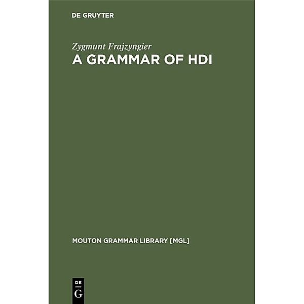 A Grammar of Hdi, Zygmunt Frajzyngier