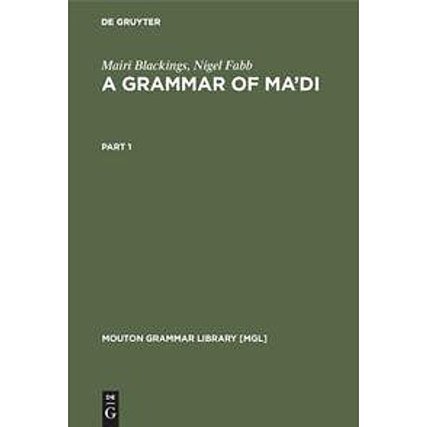 A Grammar of Ma'di, Mairi Blackings, Nigel Fabb