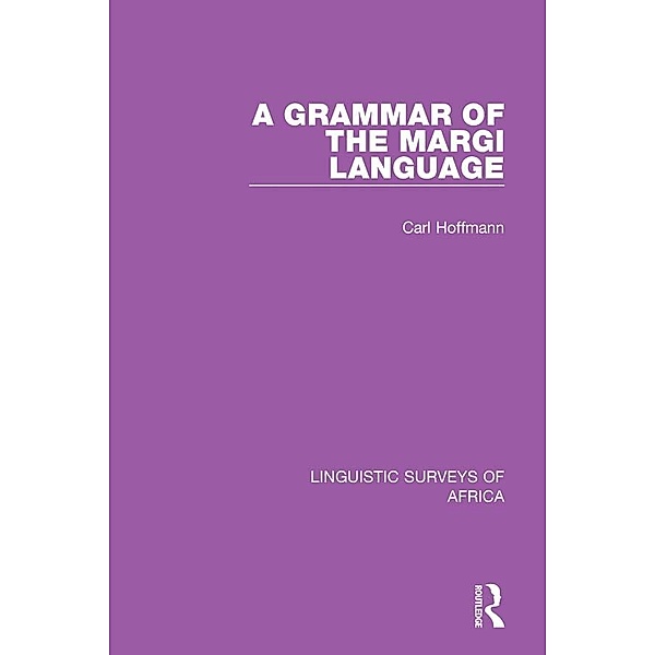 A Grammar of the Margi Language, Carl Hoffmann