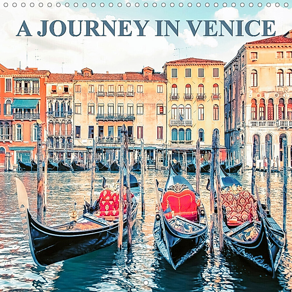 A Journey In Venice (Wall Calendar 2023 300 × 300 mm Square), Manjik Pictures
