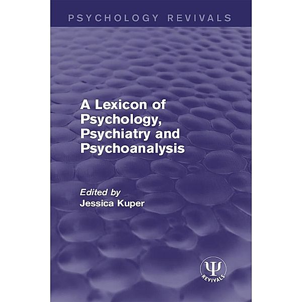 A Lexicon of Psychology, Psychiatry and Psychoanalysis