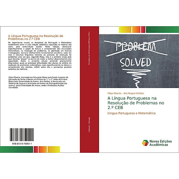 A Língua Portuguesa na Resolução de Problemas no 2.º CEB, Filipa Oliveira, Ana Raquel Simões