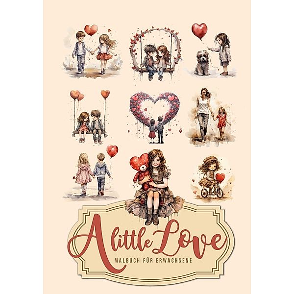A little Love Malbuch für Erwachsene, Monsoon Publishing, Musterstück Grafik