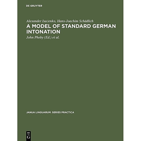 A model of standard German intonation, Alexander Isacenko, Hans Joachim Schädlich