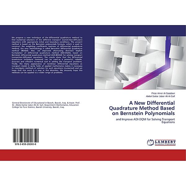 A New Differential Quadrature Method Based on Bernstein Polynomials, Firas Amer Al-Saadawi, Abdul-Sattar Jaber Ali Al-Saif