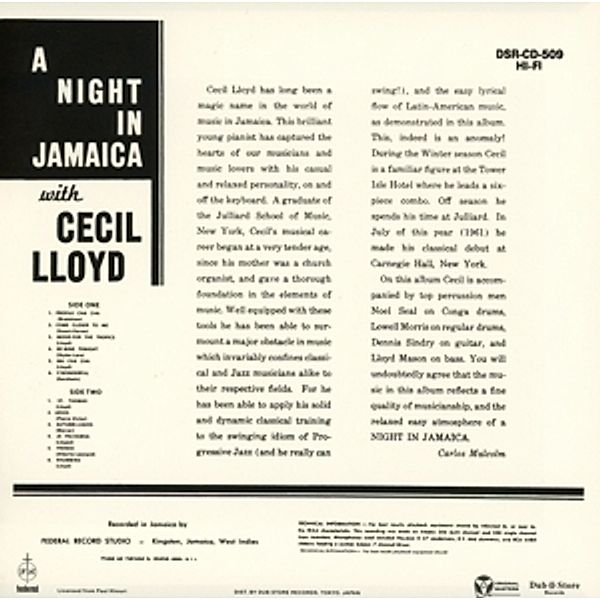 A Night In Jamaica With Cecil Lloyd, Cecil Lloyd