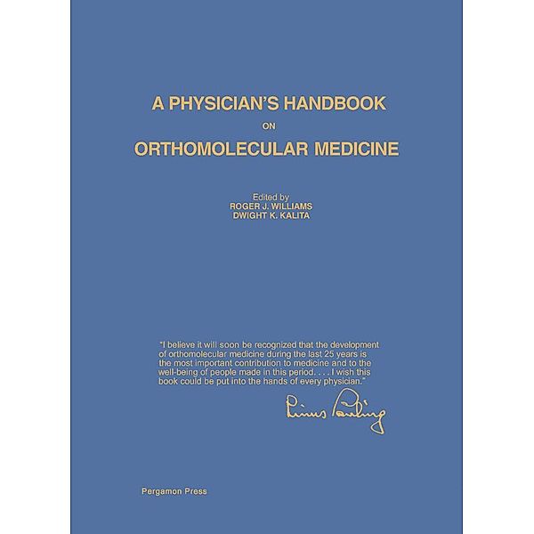 A Physician's Handbook on Orthomolecular Medicine