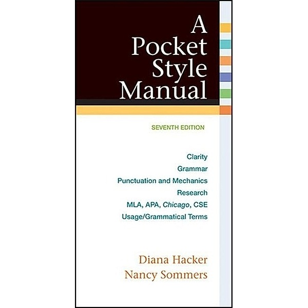 A Pocket Style Manual, 2016 MLA Update Edition, Diana Hacker, Nancy Sommers