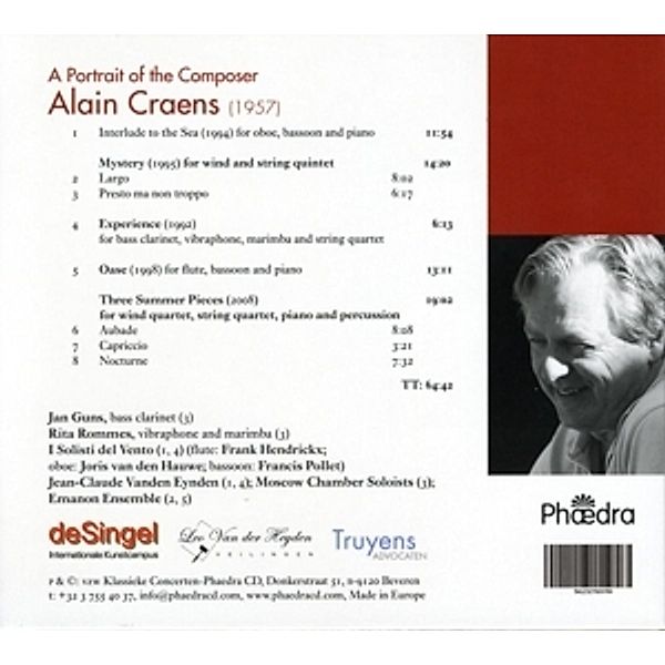A Portrait Of The Composer Alain Craens, Guns, Rommes, I Solisti Del Vento, Emanon Ensem