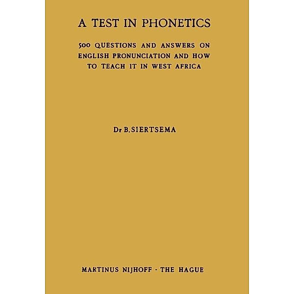 A Test in Phonetics, B. Siertsema