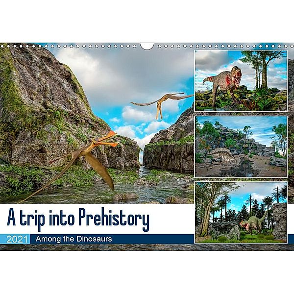 A trip into Prehistory - Among the Dinosaurs (Wall Calendar 2021 DIN A3 Landscape), Alain Gaymard