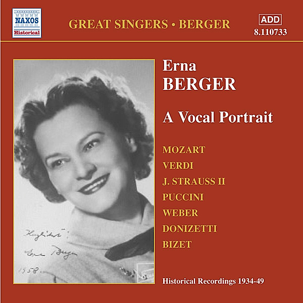 A Vocal Portrait, Erna Berger