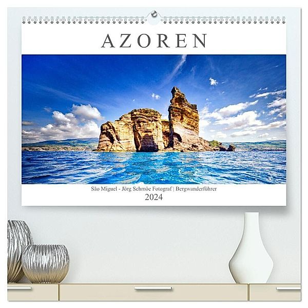 A Z O R E N (hochwertiger Premium Wandkalender 2024 DIN A2 quer), Kunstdruck in Hochglanz, Jörg Schmöe