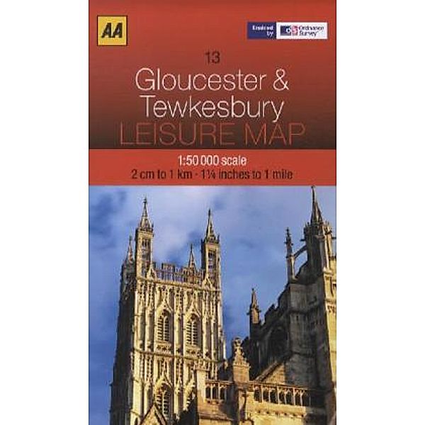 AA Leisure Map Gloucester & Tewkesbury, Aa Publishing