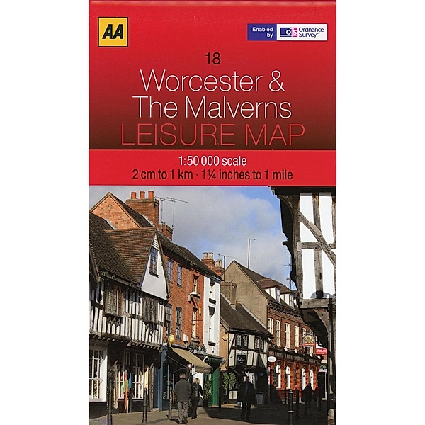 AA Leisure Map Worcester & The Malverns