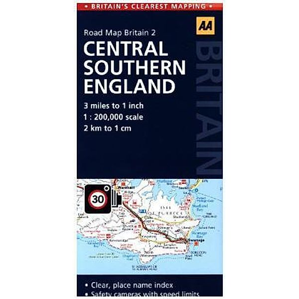 AA Road Map Britain Central Southern England